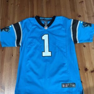SOLD NFL Carolina Panthers Youth #1 Turquoise Blue Game Jersey